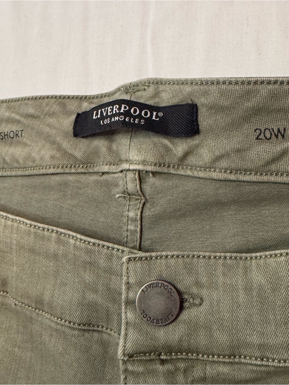 Liverpool Olive Utility Walking Shorts - Picture 3 of 4